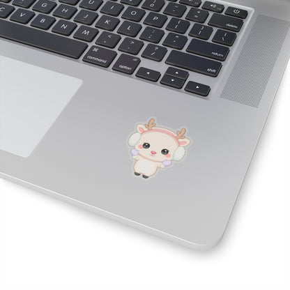 Kawaii Reindeer Sticker for Cozy Winter Cheer