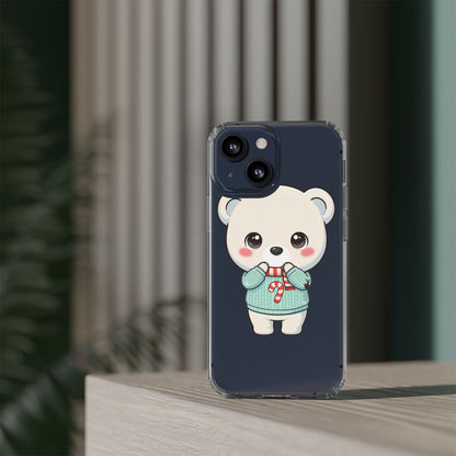 Kawaii Christmas Bear Phone Case for Holiday Season