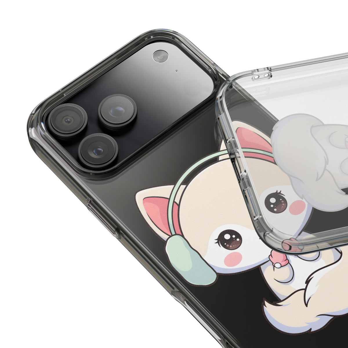 Kawaii Arctic Fox Phone Case – Cozy Winter Cutie