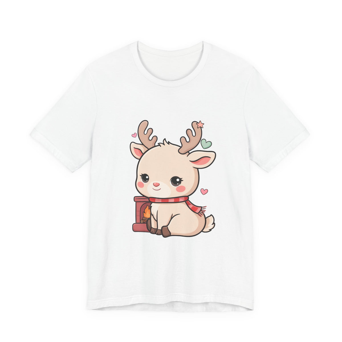 Kawaii Reindeer T-Shirt for Cozy Christmas Fans