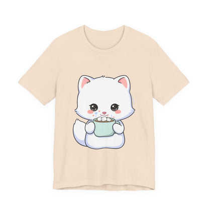 Kawaii Arctic Fox T-Shirt for Cozy Winter Gift Giving