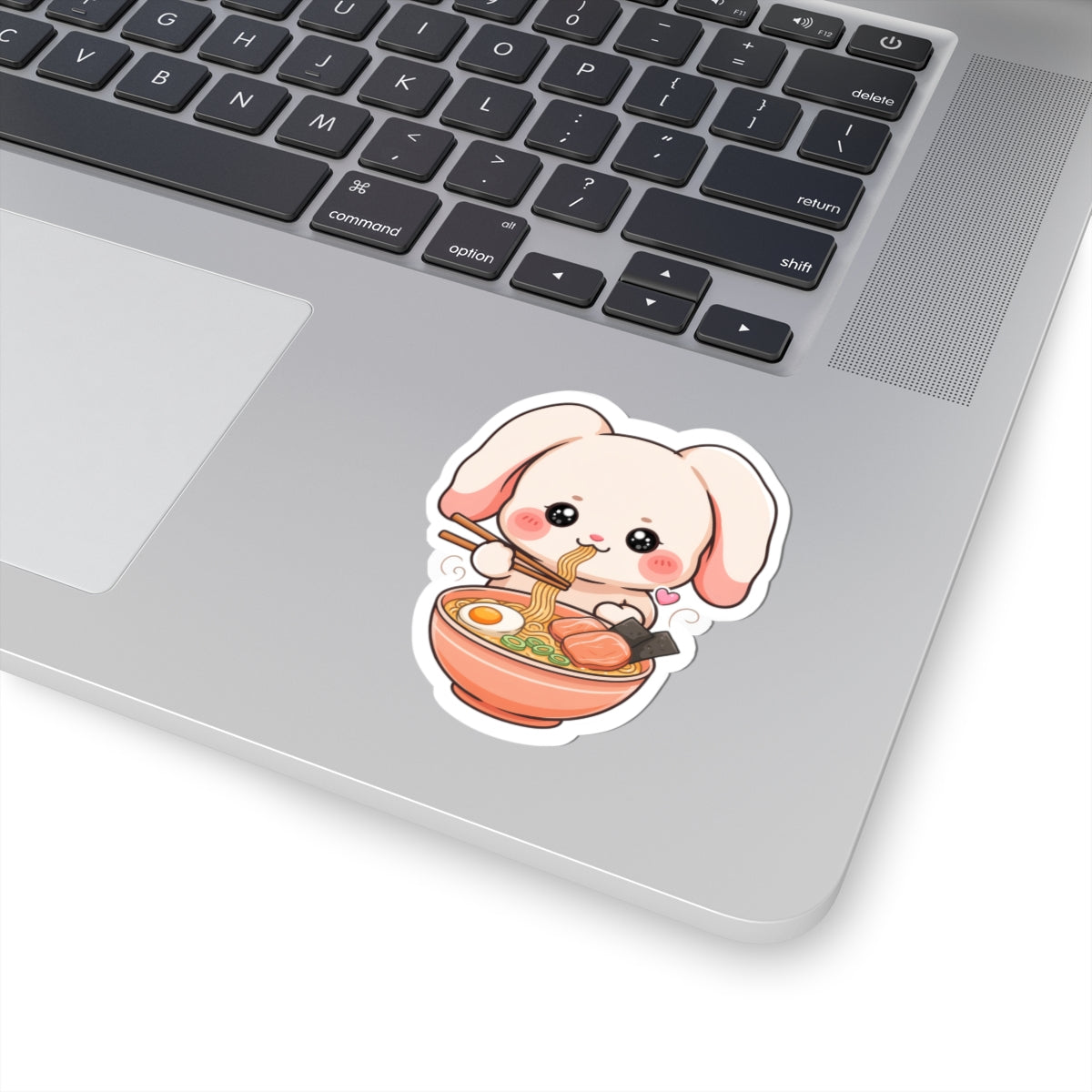 Kawaii Ramen Bunny Kiss-Cut Sticker for Cute Food Lovers