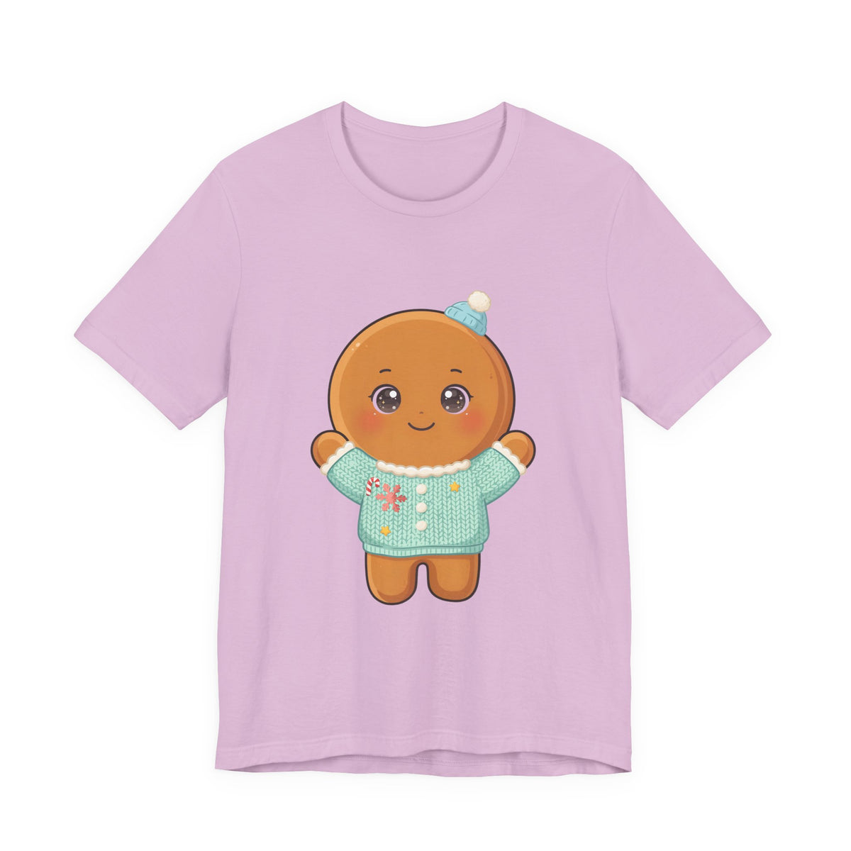 Kawaii Gingerbread Man Christmas Tee for Holiday Cheer