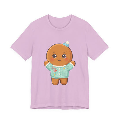 Kawaii Gingerbread Man Christmas Tee for Holiday Cheer