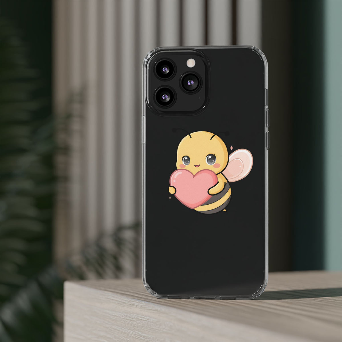Kawaii Bee Clear Impact-Resistant Phone Case