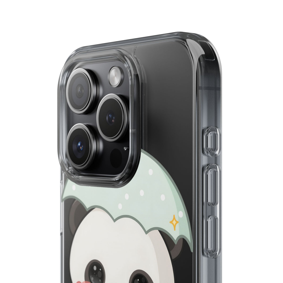 Kawaii Panda Clear Impact-Resistant Phone Case