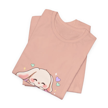 Kawaii Sleeping Bunny Tee, Cute Cloud Nap Unisex Shirt