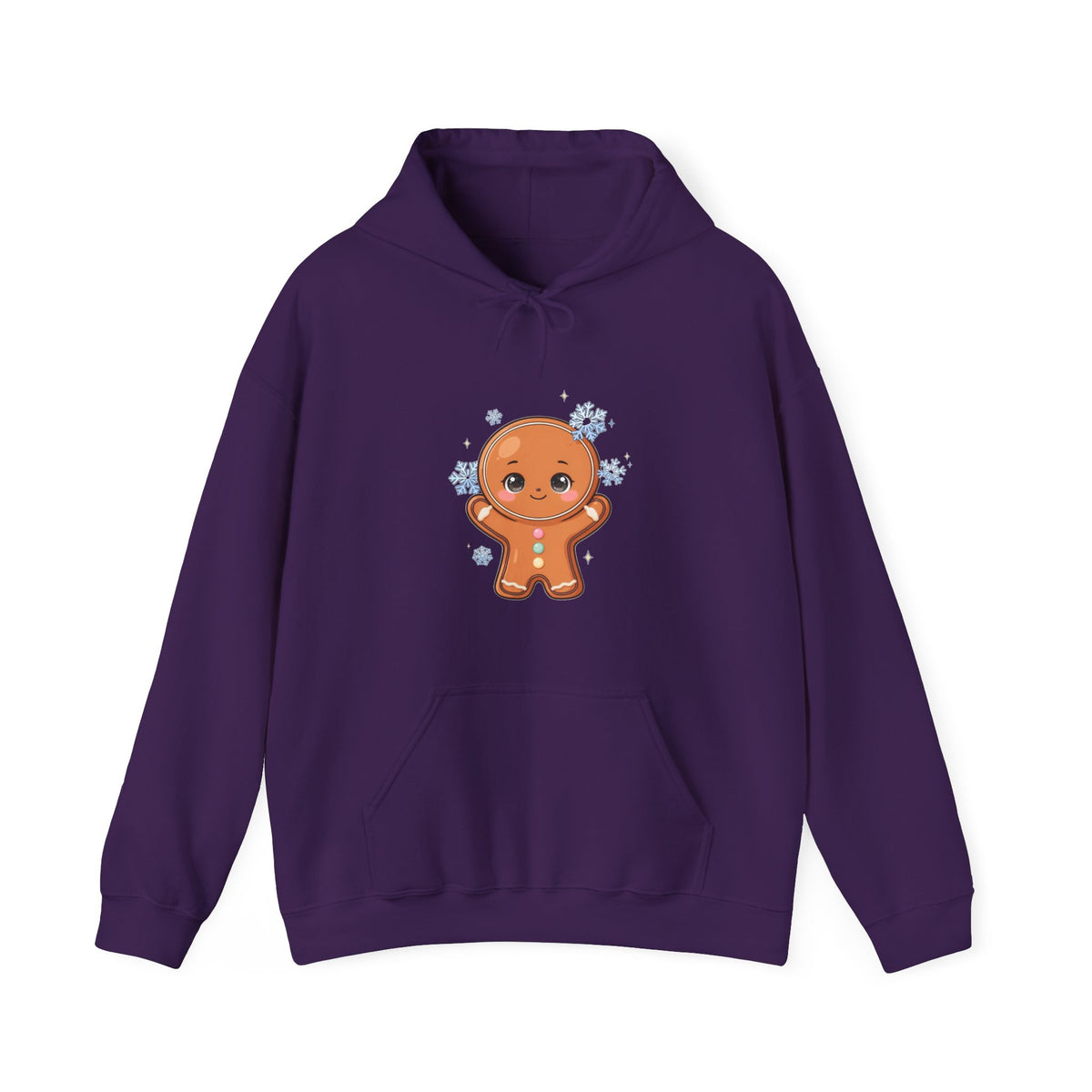 Kawaii Gingerbread Hoodie, Cute Snowflake Catcher Sweatshirt