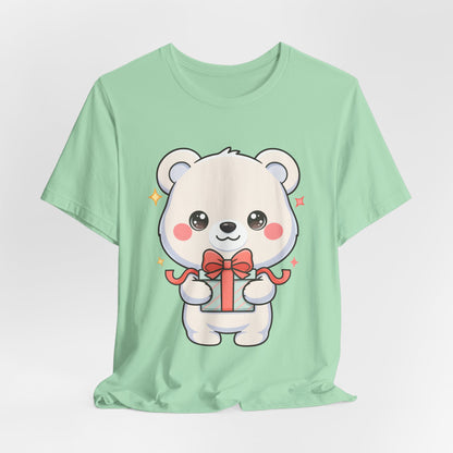 Kawaii Polar Bear Gift T-Shirt for Cute Holiday Cheer