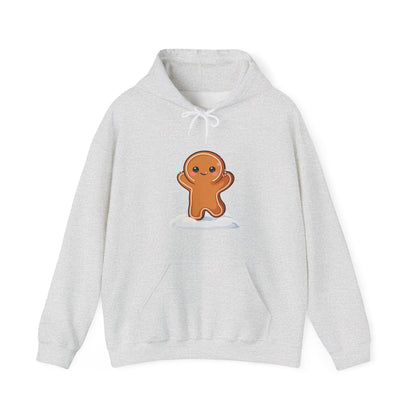 Kawaii Gingerbread Man Hoodie for Snowy Day Cheer