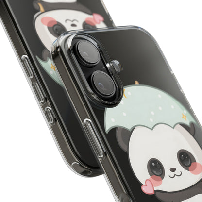 Kawaii Panda Clear Impact-Resistant Phone Case