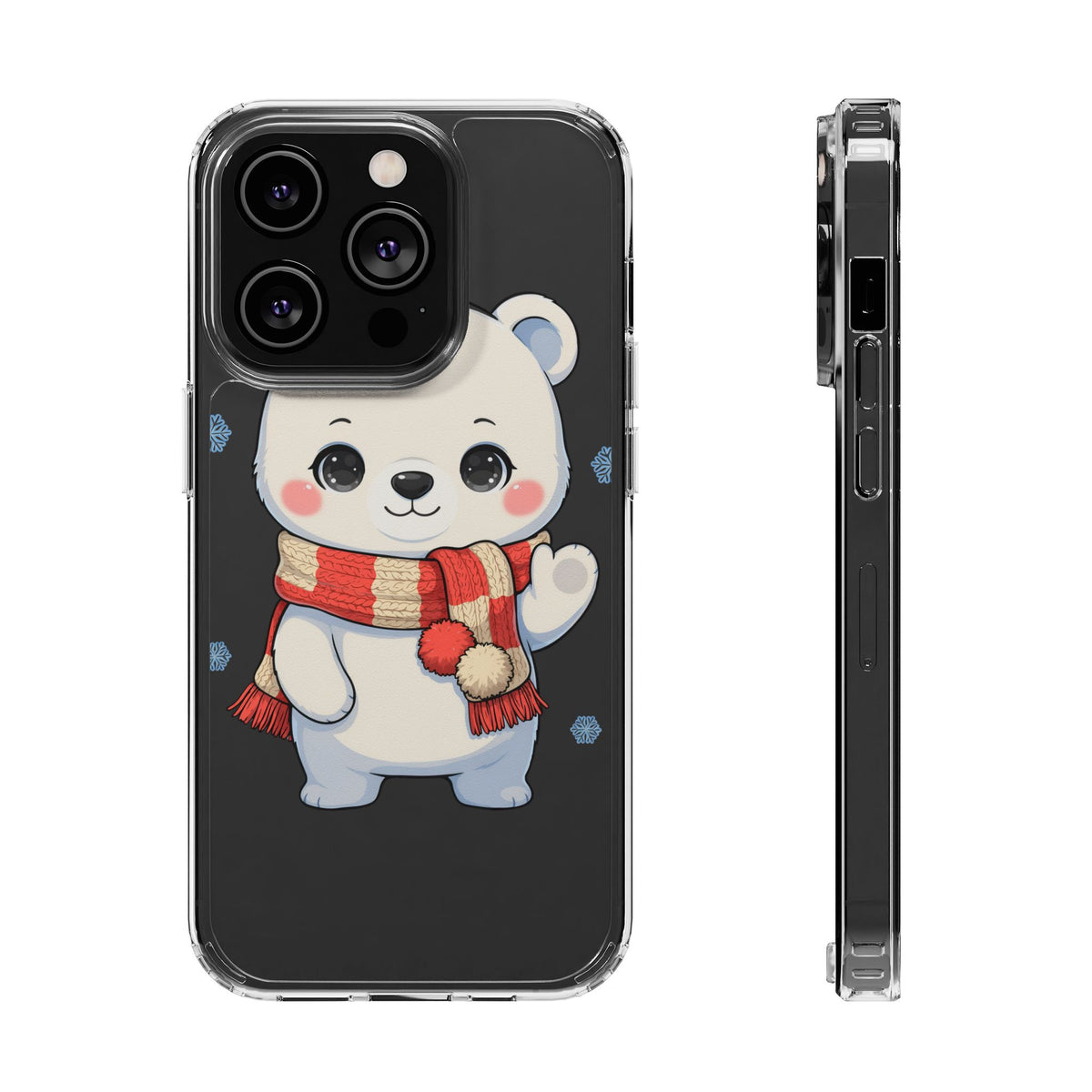 Kawaii Polar Bear Phone Case – Cozy Christmas Cub