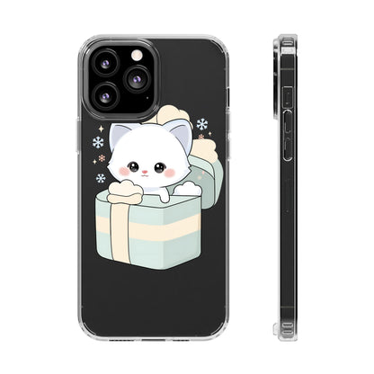 Kawaii Arctic Fox Clear Impact-Resistant Phone Case