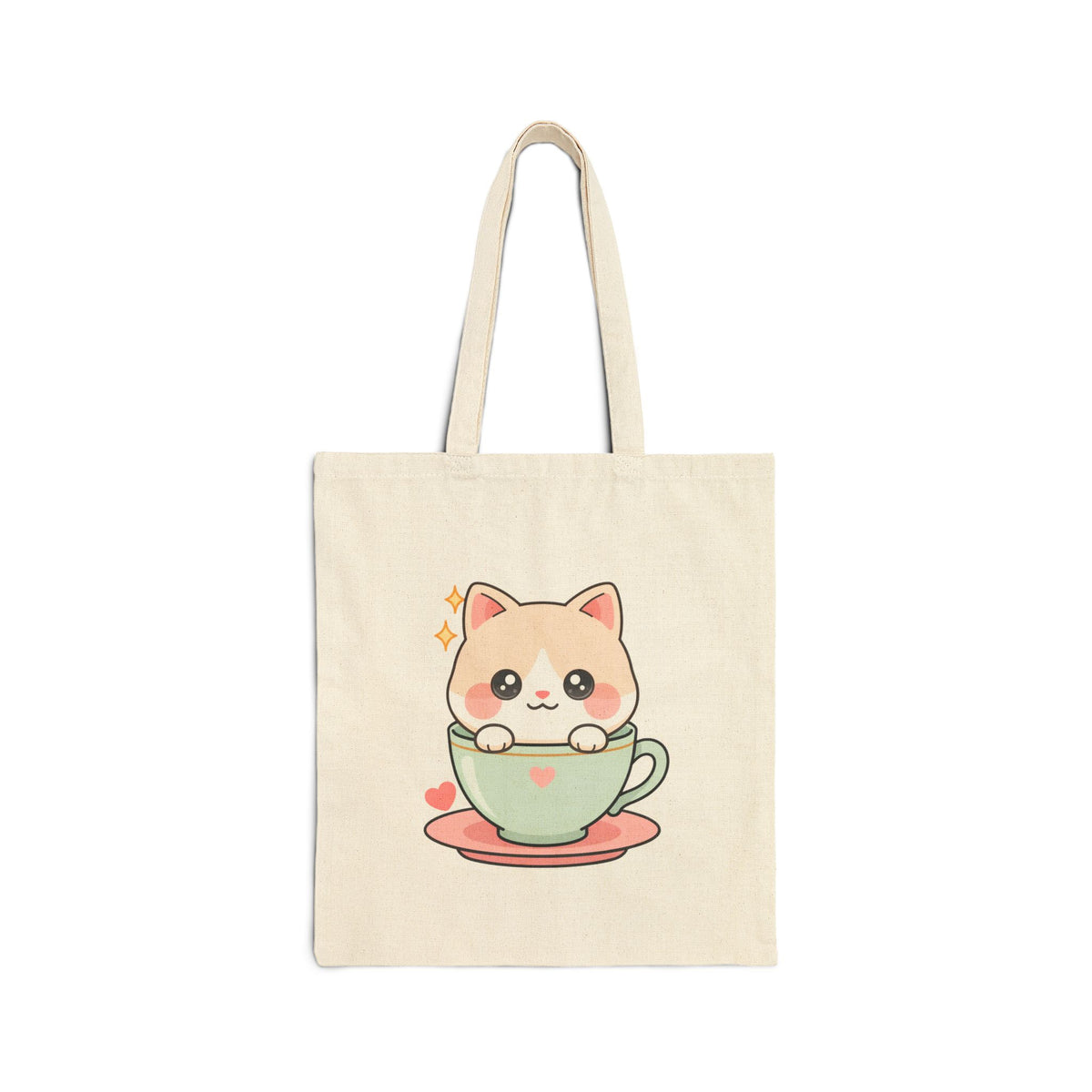 Kawaii Cat Tote Bag – Teacup Kitten Gift