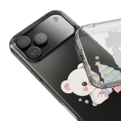 Christmas Polar Bear Phone Case, Kawaii Holiday Accessory