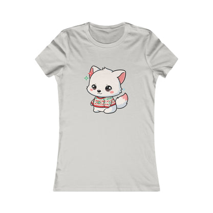 Kawaii Arctic Fox Christmas Tee for Cute Holiday Fans