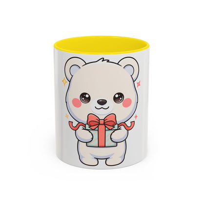 Kawaii Polar Bear Mug, Cute Gift Accent Coffee Mug