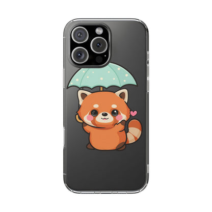 Kawaii Red Panda Clear Impact-Resistant Case