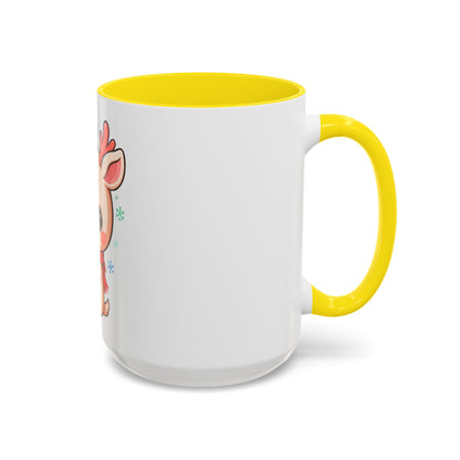 Christmas Reindeer Accent Coffee Mug for Cozy Holiday Mornings