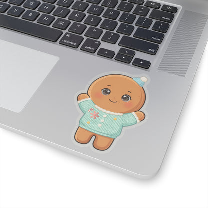 Christmas Gingerbread Sticker, Kawaii Holiday Gift