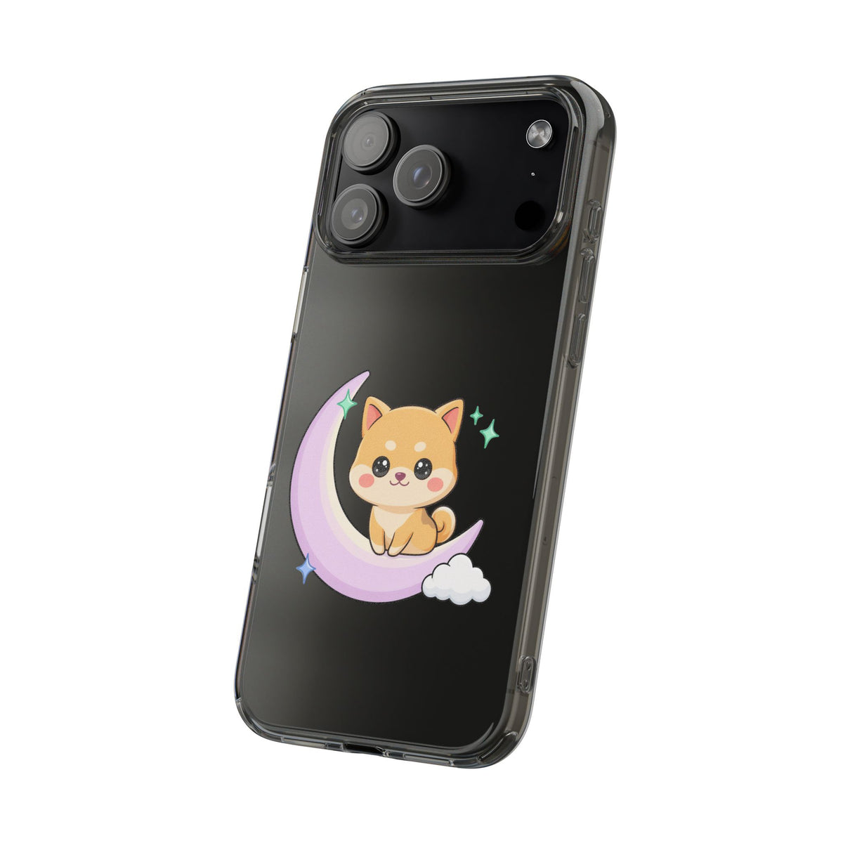 Kawaii Shiba Inu Phone Case – Crescent Moon Cutie