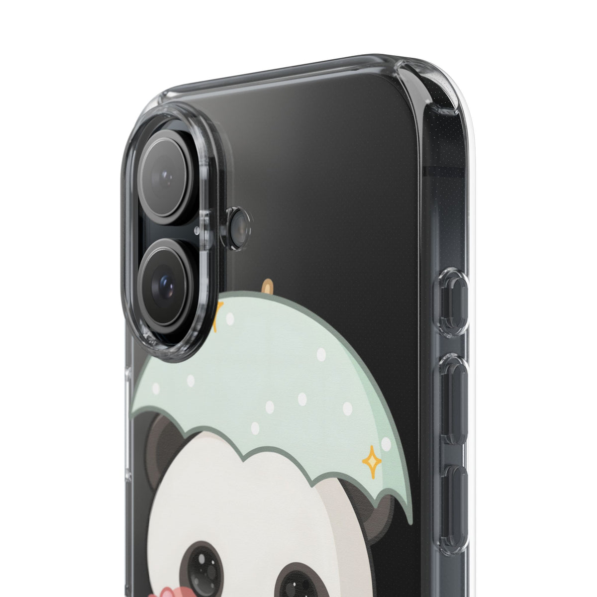 Kawaii Panda Clear Impact-Resistant Phone Case