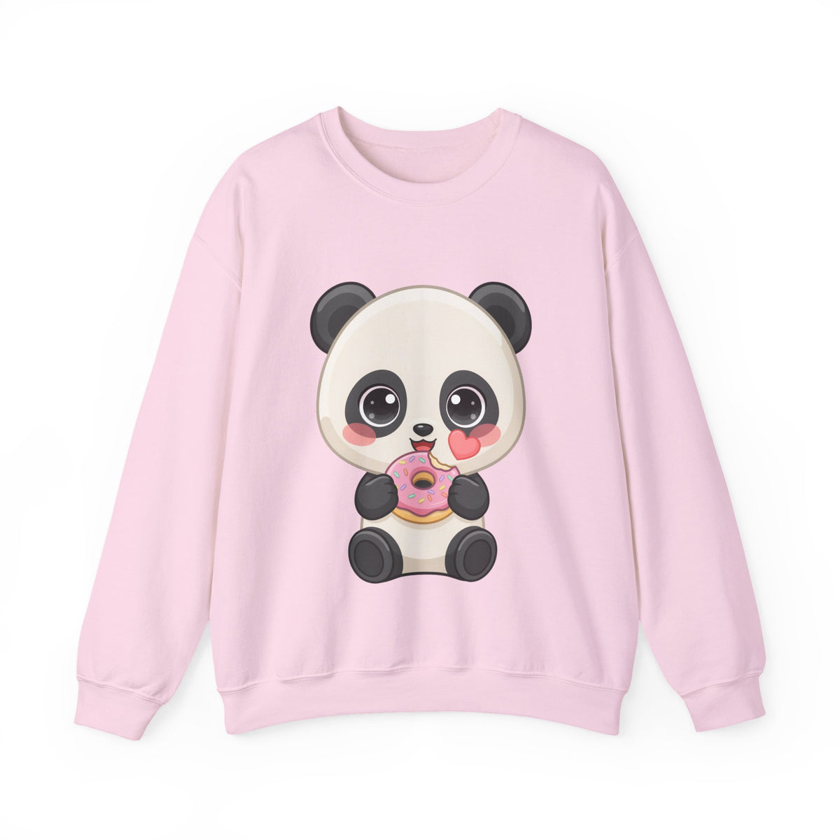 Kawaii Panda Donut Sweatshirt, Cute Chibi Crewneck