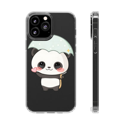 Kawaii Panda Clear Impact-Resistant Phone Case