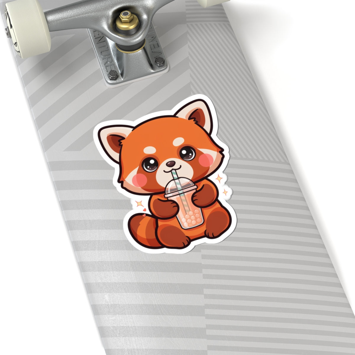 Kawaii Red Panda Bubble Tea Sticker for Boba Lovers