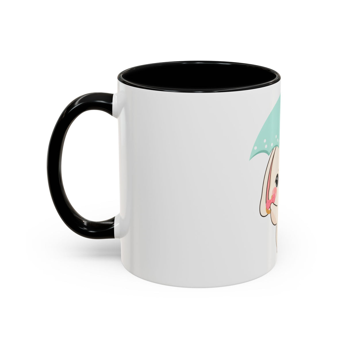 Kawaii Bunny Accent Coffee Mug for a Cheerful Desk
