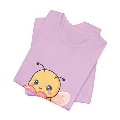 Kawaii Bee T-Shirt: Sweet Heart-Loving Unisex Tee