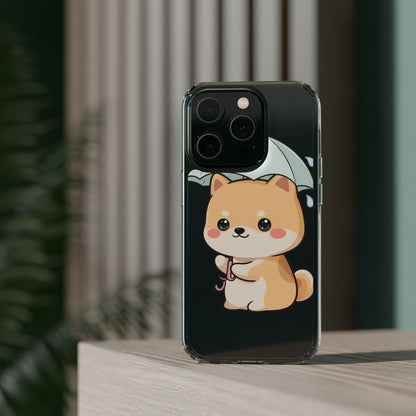 Shiba Inu Phone Case, Kawaii Rainy Day Pup