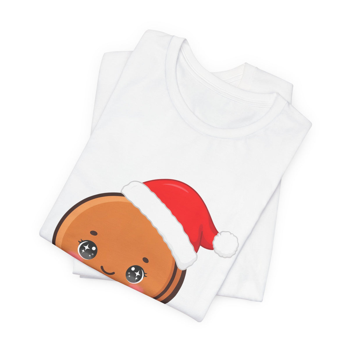 Gingerbread Man Christmas T-Shirt, Cute Kawaii Holiday Tee