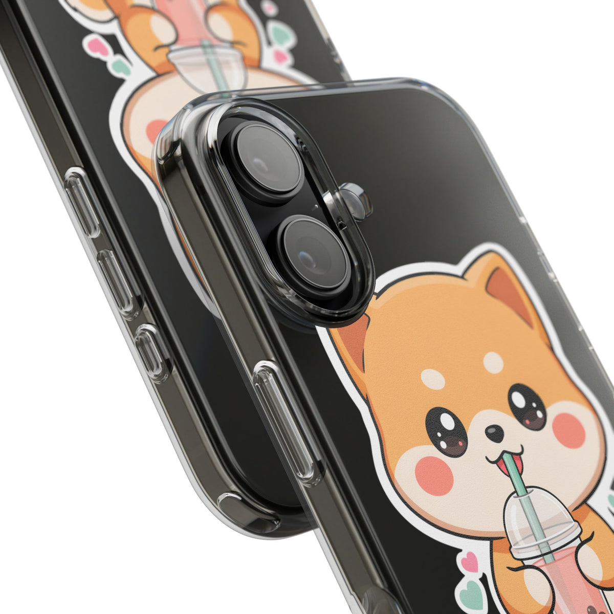 Kawaii Shiba Inu Phone Case for Bubble Tea Lovers