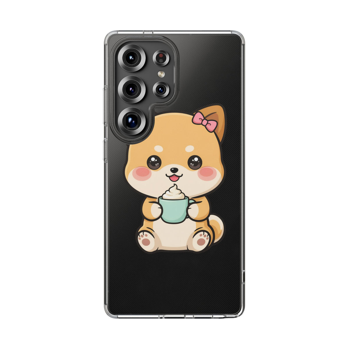 Kawaii Shiba Inu Phone Case with Latte