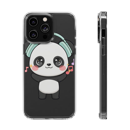 Kawaii Panda Phone Case with Headphones