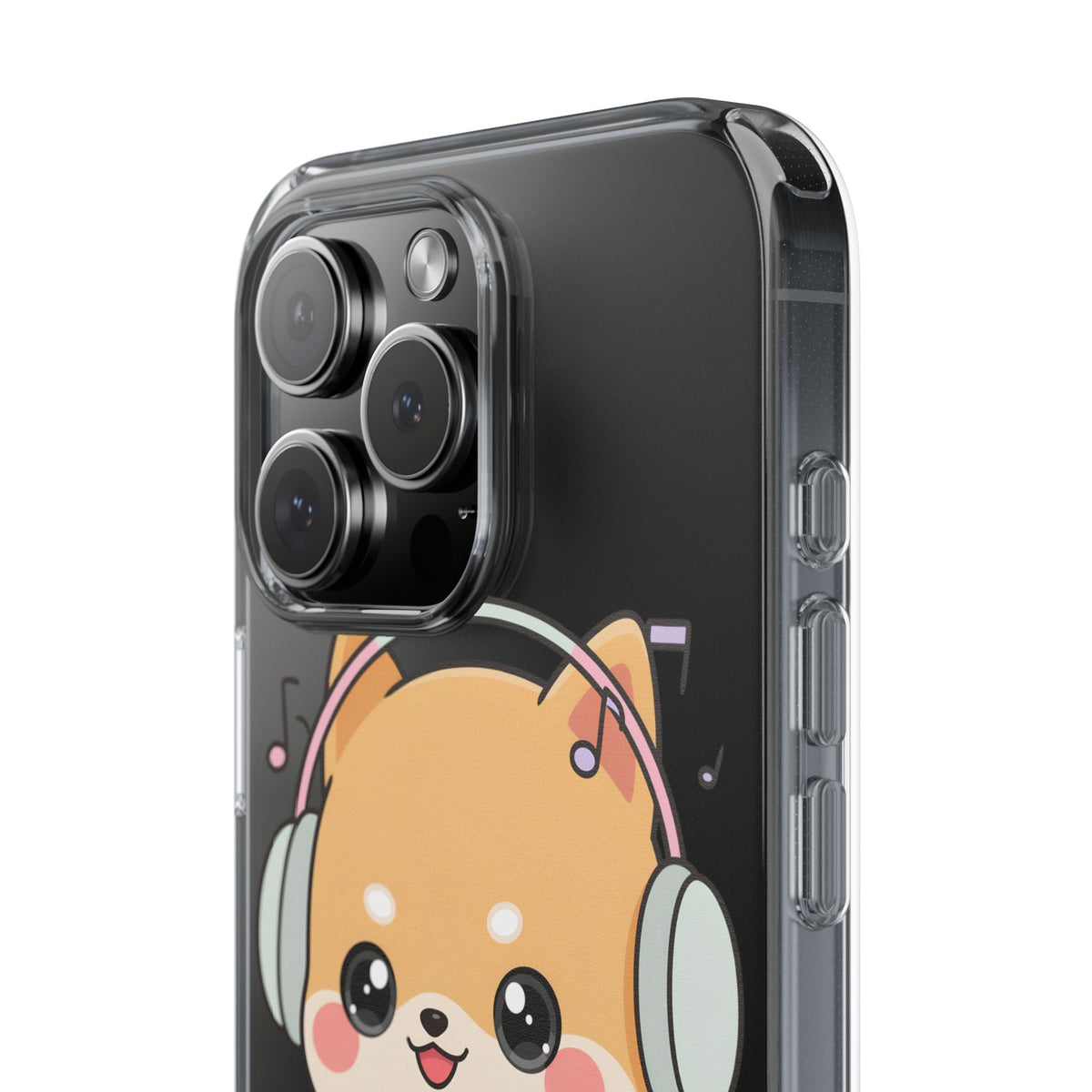 Kawaii Shiba Inu Phone Case – Music Lover Clear Case