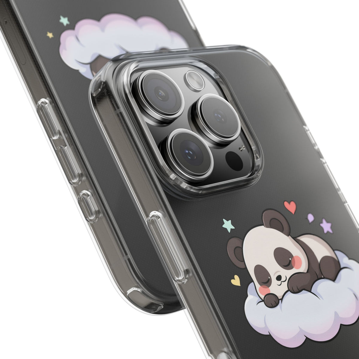 Sleeping Panda Clear Impact-Resistant Phone Case