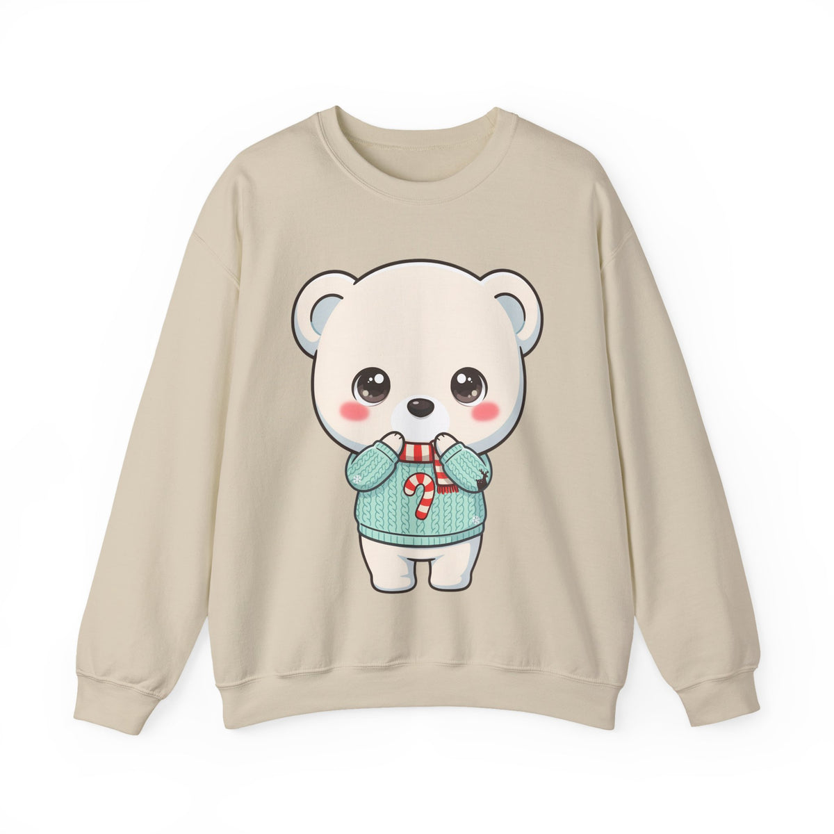 Kawaii Polar Bear Christmas Sweatshirt for Cozy Holiday Moments