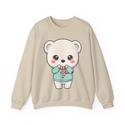 Kawaii Polar Bear Christmas Sweatshirt for Cozy Holiday Moments