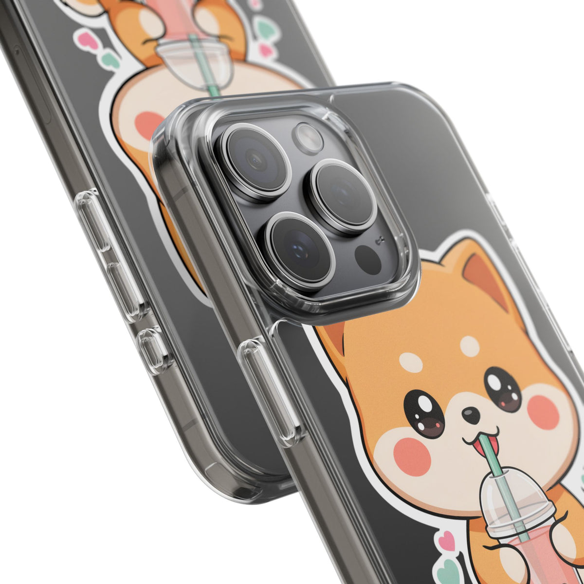 Kawaii Shiba Inu Phone Case for Bubble Tea Lovers