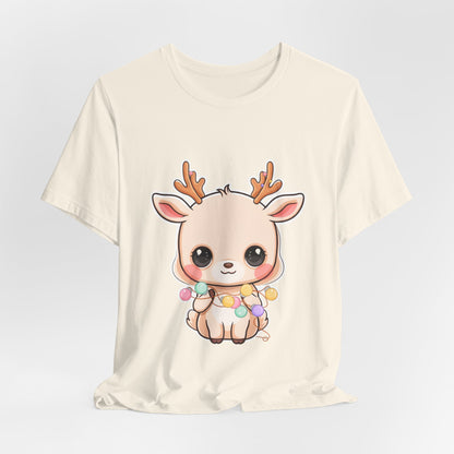 Kawaii Reindeer T-Shirt for Cozy Holiday Errands