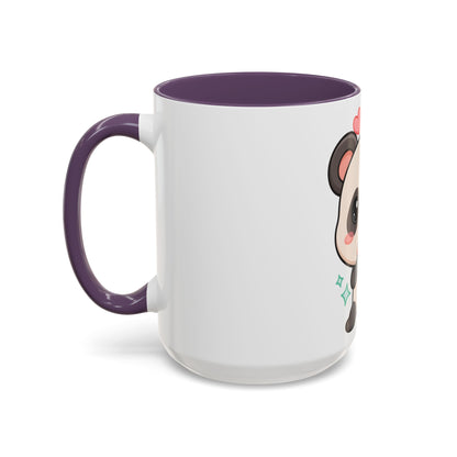 Kawaii Panda Coffee Mug, Cute Sushi Lover Accent Mug