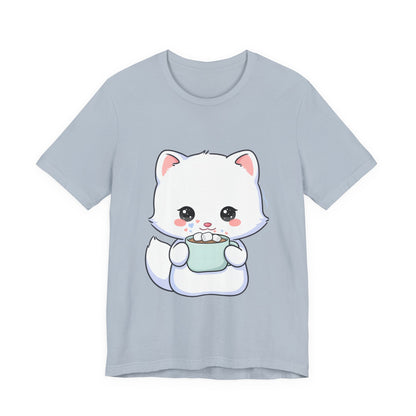 Kawaii Arctic Fox T-Shirt for Cozy Winter Gift Giving