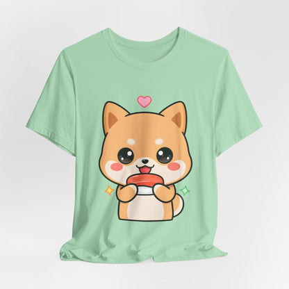 Kawaii Shiba Inu Sushi T-Shirt for Cute Food Lovers