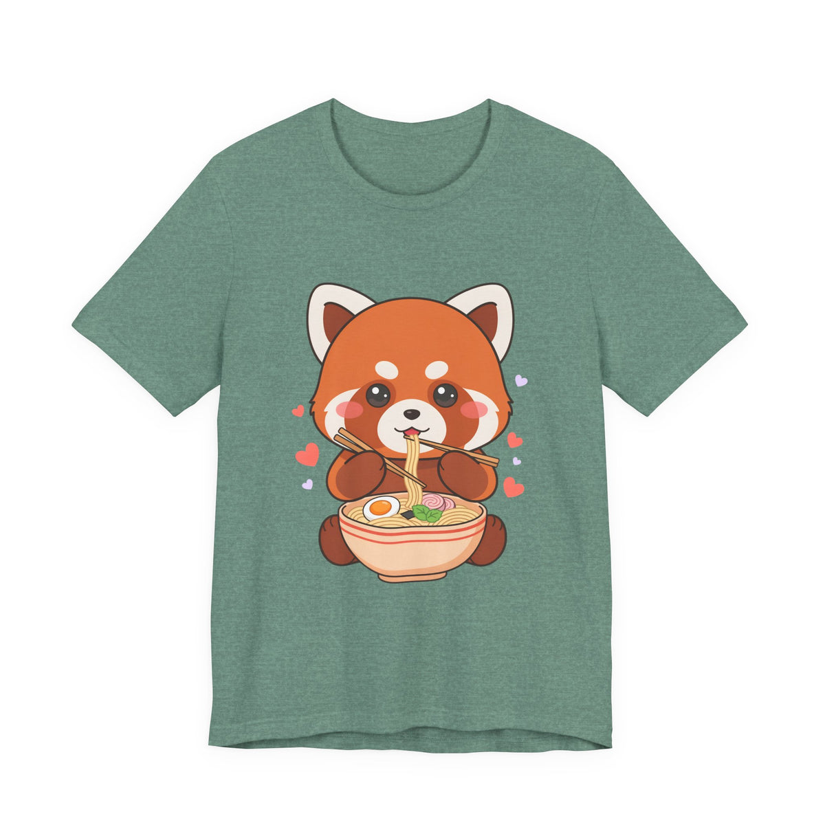Kawaii Red Panda Ramen T-Shirt for Cozy Foodie Style