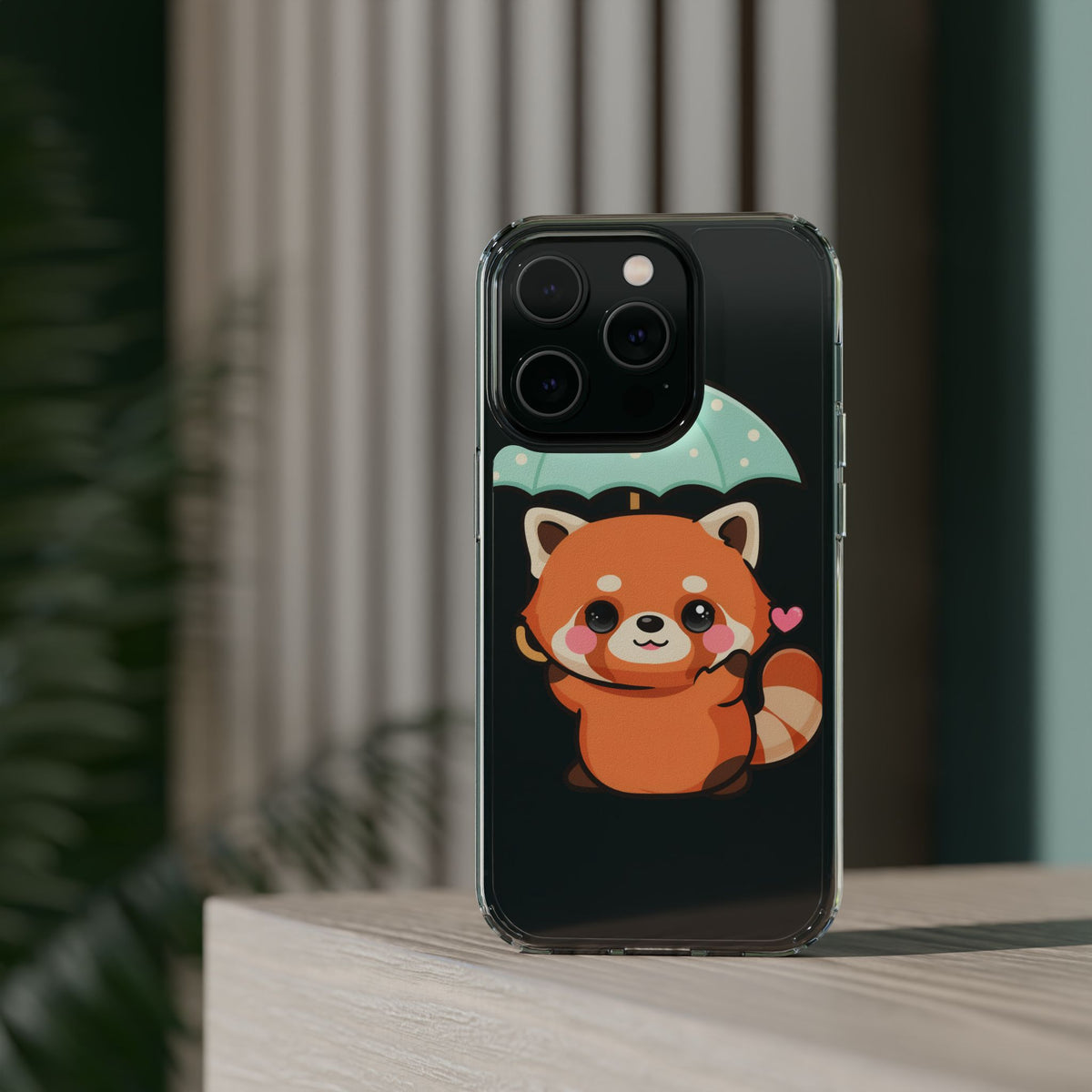 Kawaii Red Panda Clear Impact-Resistant Case