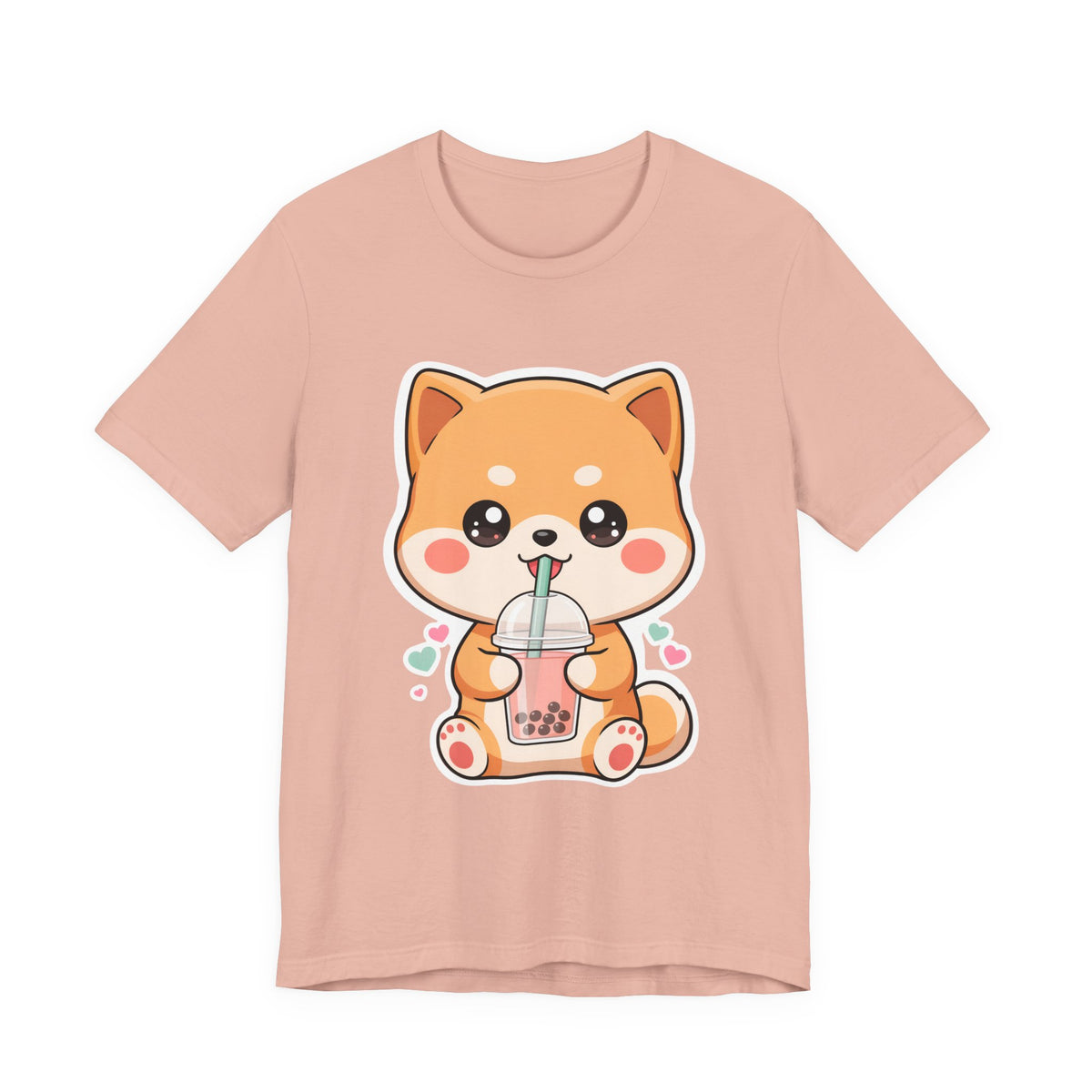 Kawaii Shiba Bubble Tea T-Shirt for Boba Lovers