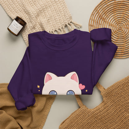 Kawaii Gamer Cat Sweatshirt for Cozy Gaming Nights