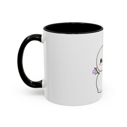 Kawaii Snowman Christmas Mug, Accent Coffee Mug